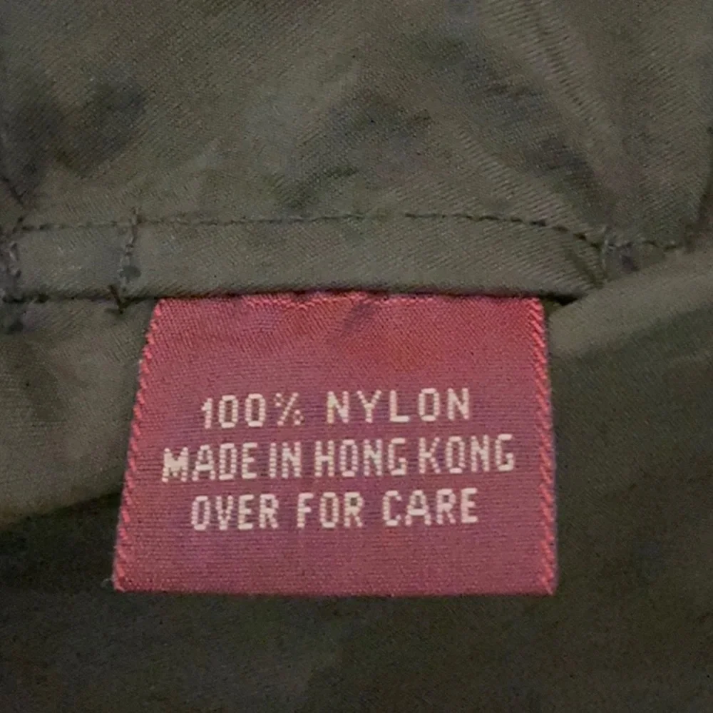 Nordstrom unisex Trench metallic vintage **XL olive green 90s Y2K crinkle belted